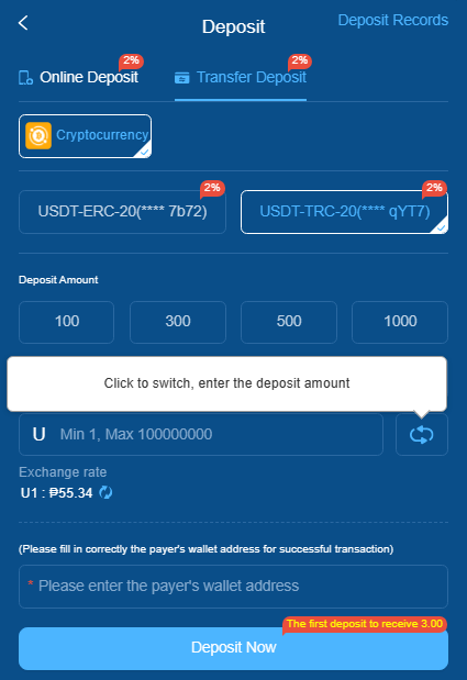 cc7 deposit crypto